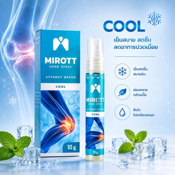 Mirott Herb Spray ไมรอทท์ เฮิร์บ สเปรย์ ( สูตรเย็น ) 1 ขวด ขนาด 10 ml