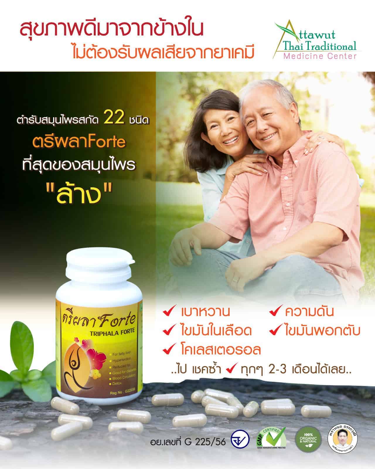 ประชาสัมพันธ์ขาย ยา สมุนไพร ความดันสูง อาการอื่นๆ และต้นเหตุที่เกิดจาก  ความดันสูง ตรีผลาForte หมออรรถวุฒิ Set 10 ขวด | คลินิคการแพทย์แผนไทย  หมออรรถวุฒิ Moh Attawut Brand